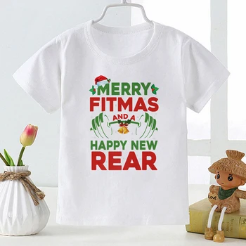 Craciun fericit pentru Copii T-shirt de Moda 2023 An Nou Fericit Imprimare Haine pentru Copii cu Maneci Scurte Copilul Topuri en-Gros