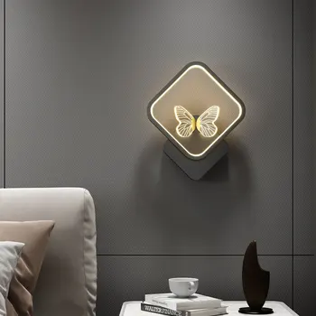 De vânzare la cald led lampă de perete interior negru si aur alb lampă de perete de artă simplă interior acasă decor living modern, hol pat