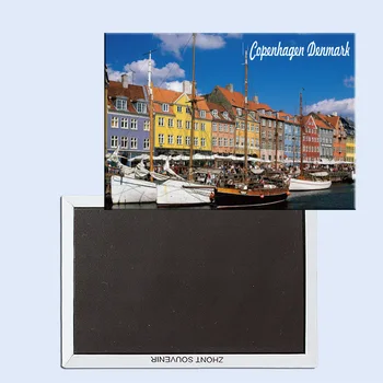 Nyhavn din Copenhaga, Danemarca Magnetic Frigider Aplicat Cu Suveniruri Turistice accesorii pentru casa 24830