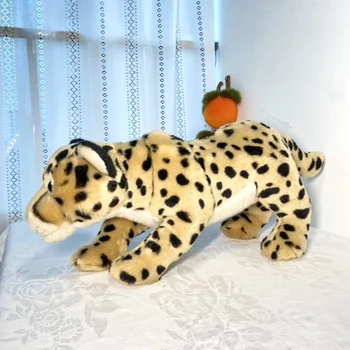 Drăguț Leopard Ghepard de Simulare de Animale Realiste Chestii de Jucărie de Pluș, Păpuși pentru Copii Cadou de Crăciun 35cm