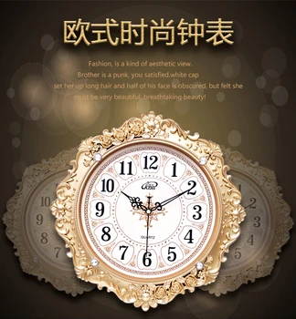 Stil European ceas de perete camera de zi personalitate creatoare ceas de ceas de moda atmosferă modernă acasă ceas mut păun ceas